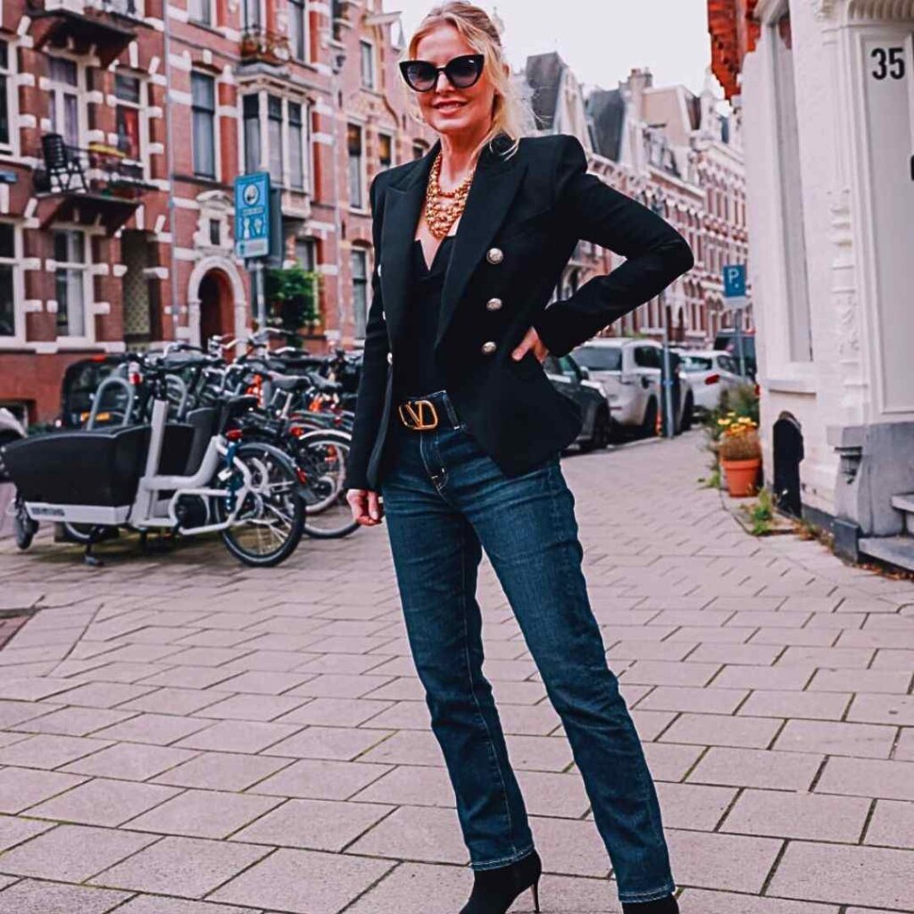 Statement Blazer and Jeans